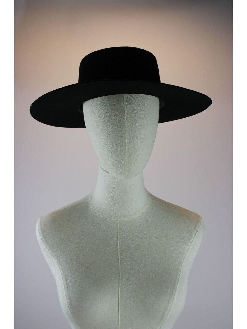 Vintage Bailey El Paso Black Wool Hat - Made in USA Size Small Women's